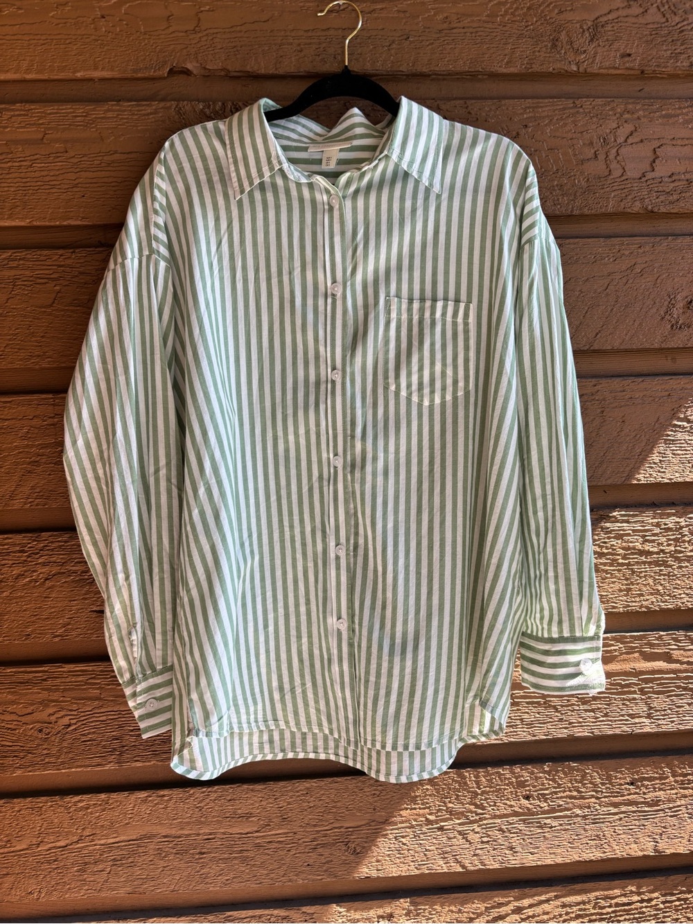 Sea Level Australia Vacay Cruise Shirt with Green Stripes